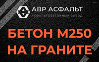 Бетон М250 на граните в Будогощи